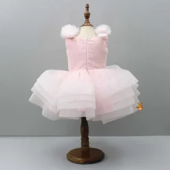Hot Embroidered Pink Ruffle Dress With Bowie Head Band Dresses & Sets | Dresses