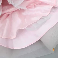 Hot Embroidered Pink Ruffle Dress With Bowie Head Band Dresses & Sets | Dresses