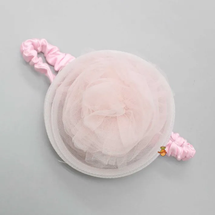 Hot Embroidered Pink Ruffle Dress With Bowie Head Band Dresses & Sets | Dresses