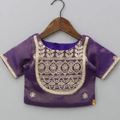 New Embroidered Purple Top And Pleated Lehenga With Net Dupatta Ethnic Wear | Lehengas & Ghagras