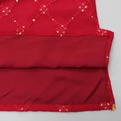 Sale Embroidered Red Kurta And Beige Pyjama BOY Indian Ethnic Wear | Ethnic Sets