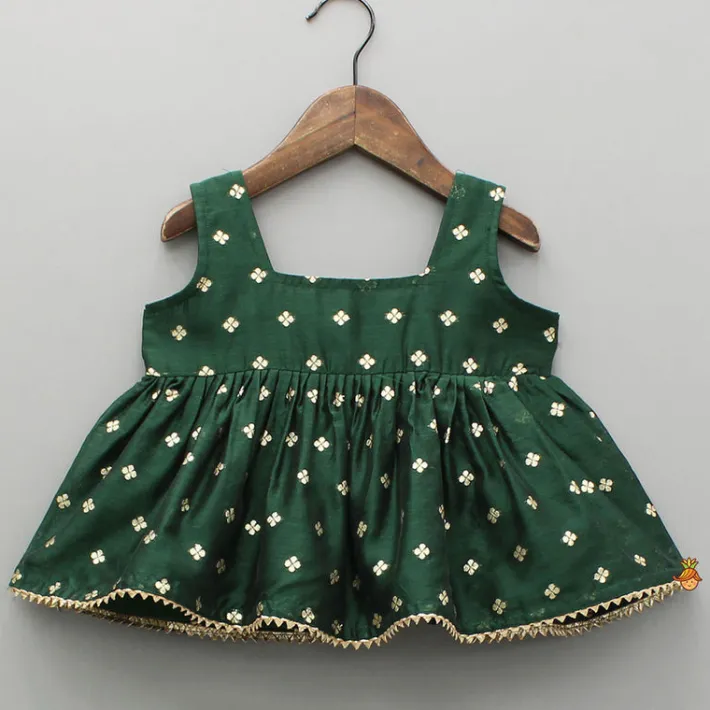 Best Embroidered Sleeveless Green Peplum Top And Lehenga Ethnic Wear | Lehengas & Ghagras