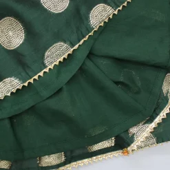 Discount Embroidered Sleeveless Green Peplum Top And Lehenga Ethnic Wear | Lehengas & Ghagras