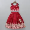 Outlet Embroidered Strappy Red Top And Pleated Lehenga Ethnic Wear | Lehengas & Ghagras