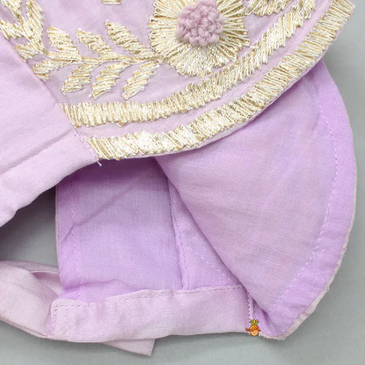 Discount Embroidered Stylish Hem Lavender Top And Pleated Lehenga Ethnic Wear | Lehengas & Ghagras