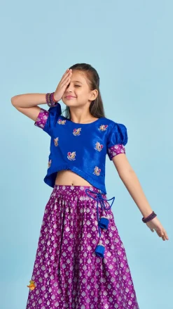 Fashion Embroidered Top And Box Pleated Brocade Lehenga Ethnic Wear | Lehengas & Ghagras