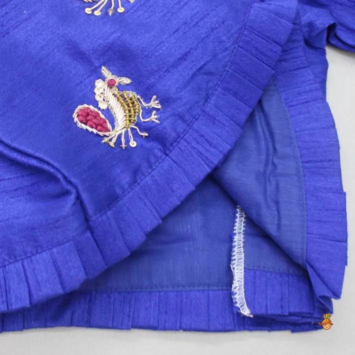Fashion Embroidered Top And Box Pleated Brocade Lehenga Ethnic Wear | Lehengas & Ghagras