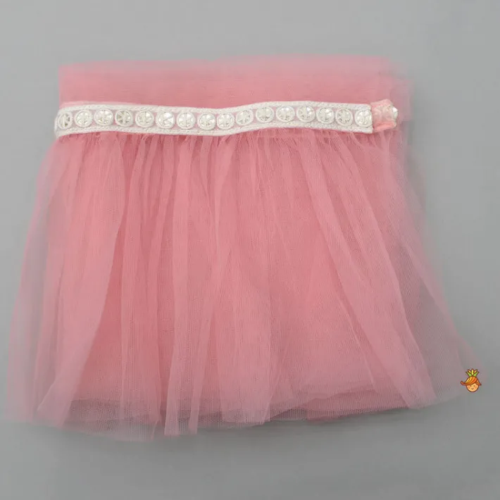 Outlet Embroidered Top And Dual Tone Lehenga With Net Dupatta Ethnic Wear | Lehengas & Ghagras