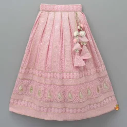 Clearance Embroidered Top And Lehenga With Matching Potli And Net Dupatta Ethnic Wear | Lehengas & Ghagras