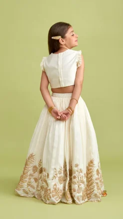 Discount Embroidered Top With Gota Work Lehenga And Net Dupatta Ethnic Wear | Lehengas & Ghagras
