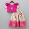 Sale Embroidered Top With Puff Sleeves And Pattu Style Lehenga Ethnic Wear | Lehengas & Ghagras