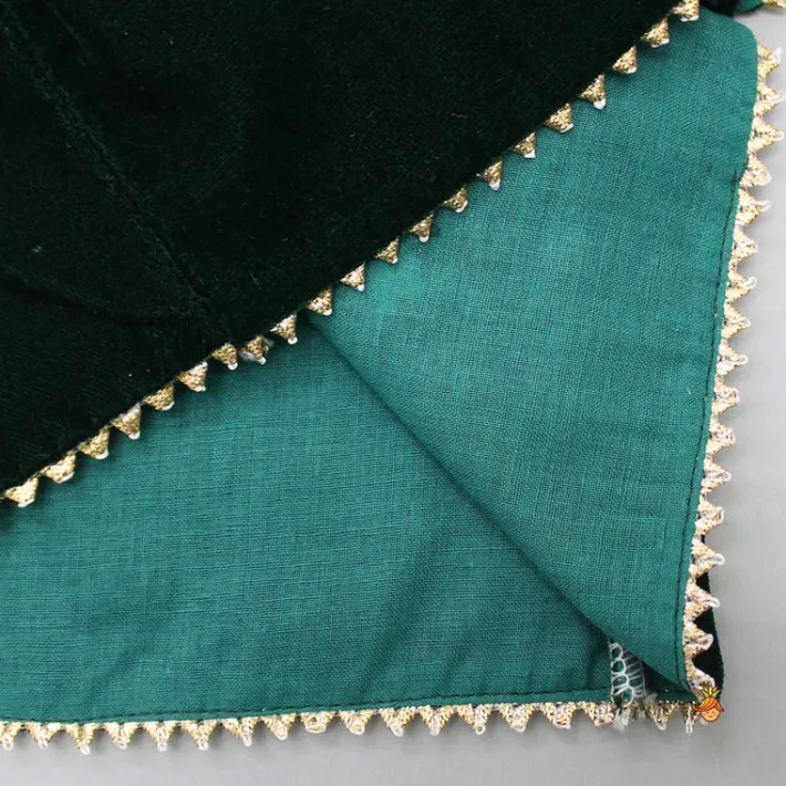 New Embroidered Velvet Green Top And Lehenga Ethnic Wear | Lehengas & Ghagras