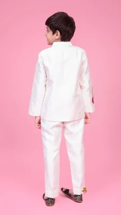 New Embroidered White Sherwani With Pant BOY Indian Ethnic Wear | Sherwani Sets