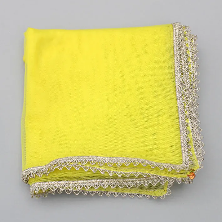 Discount Embroidered Yellow Kurti With Sharara And Dupatta Twinning Sets | Ethnic Wear