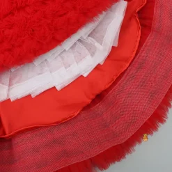 Online Embroidered Yoke Red Dress With Detachable Trial And Bow With Matching Swirled Bowie Headband Dresses & Sets | Dresses