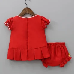Best Embroidered Yoke Red Top And Bloomer Dresses & Sets | Sets