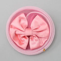 Sale Embroidered Yoke Ruffle Hem Pink Dress With Detachable Trail And Matching Hair Clip Dresses & Sets | Dresses