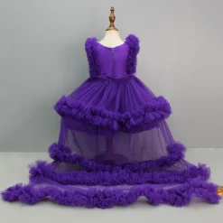 Discount Embroidered Yoke Trail Purple Dress With Detachable Bow And Matching Swirled Bowie Headband Dresses & Sets | Dresses