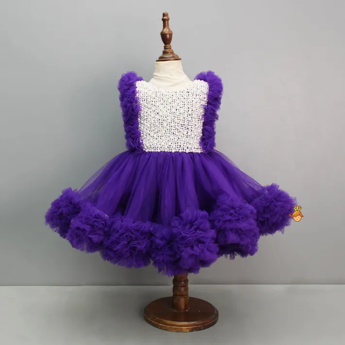Discount Embroidered Yoke Trail Purple Dress With Detachable Bow And Matching Swirled Bowie Headband Dresses & Sets | Dresses