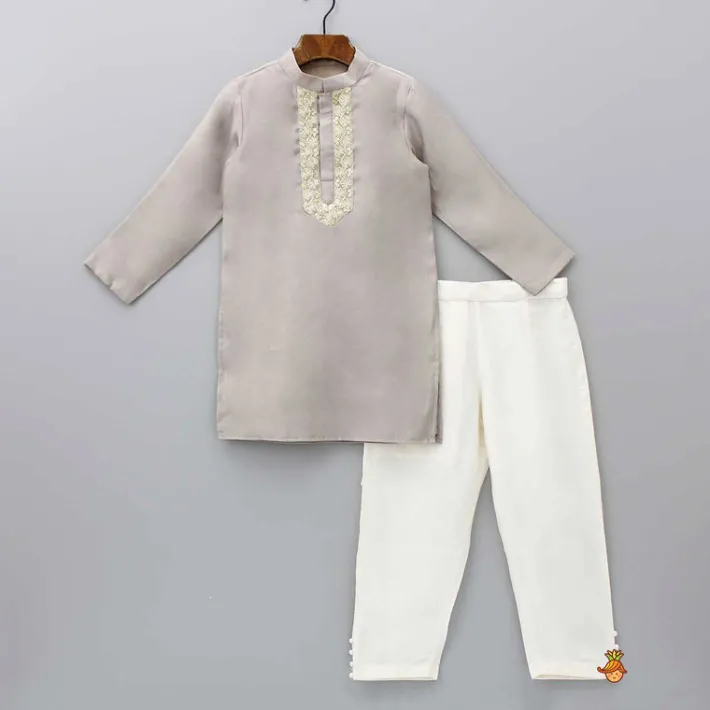 Online Embroidery And Sequins Lace Brown Kurta And Pyjama BOY Indian Ethnic Wear | Ethnic Sets