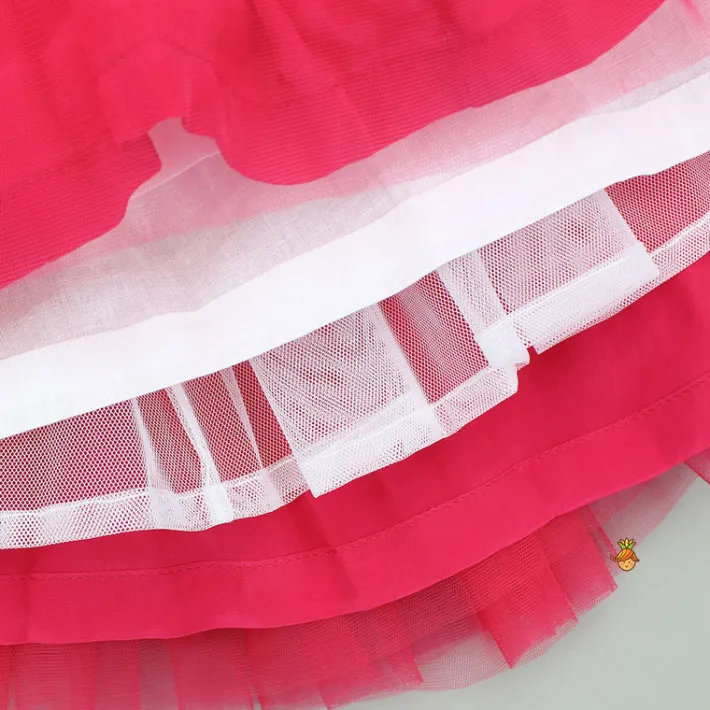 Sale Enchanting Crimson Red Gathered Dress With Hair Clip Dresses & Sets | Dresses