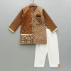 Fashion Ethnic Embroidered Brown Kurta With Pyjama BOY Twinning Sets | Indian Ethnic Wear