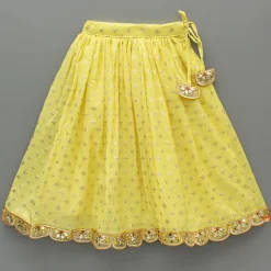 Hot Ethnic Embroidered Yellow Top And Lehenga Ethnic Wear | Lehengas & Ghagras