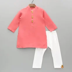 Outlet Ethnic Kurta With Wooden Show Buttons And Pyjama BOY Indian Ethnic Wear | Ethnic Sets