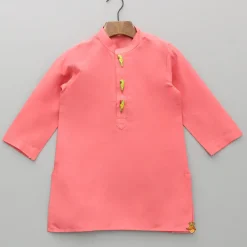 Outlet Ethnic Kurta With Wooden Show Buttons And Pyjama BOY Indian Ethnic Wear | Ethnic Sets