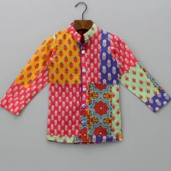 Sale Ethnic Multicolour Printed Kurta With Pyjama BOY Twinning Sets | Indian Ethnic Wear