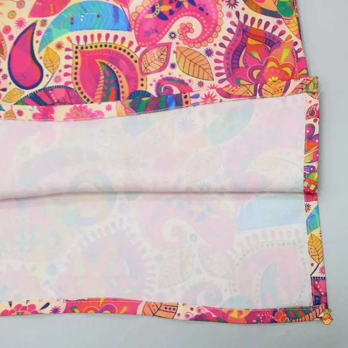 Discount Ethnic Multicolour Printed Kurta And White Pyjama BOY Indian Ethnic Wear | Ethnic Sets
