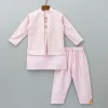 New Exquisite Kurta With Gota Lace Detailed Jacket And Pyjama BOY Indian Ethnic Wear | Ethnic Sets