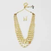 Sale Exquisite Multistranded Pearly Necklace With Earrings Jewellery