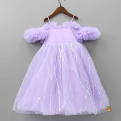 Hot Exquisite Ruffled Lavender Gown With Matching Hair Clip Dresses & Sets | Gowns