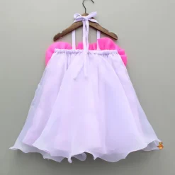 Hot Fabric Flower Enhanced Flared Dual Tone Dress Dresses & Sets | Dresses