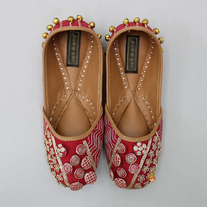 Best Fabulous Embroidered Small Bells Embellished Jutti Shoes