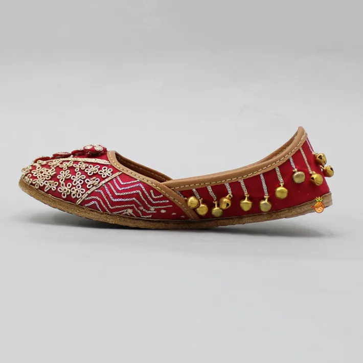 Best Fabulous Embroidered Small Bells Embellished Jutti Shoes