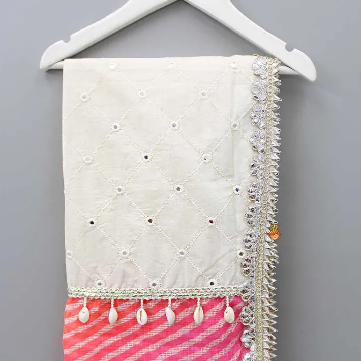 Best Faux Mirror And Gota Lace Work Dupatta Ethnic Wear