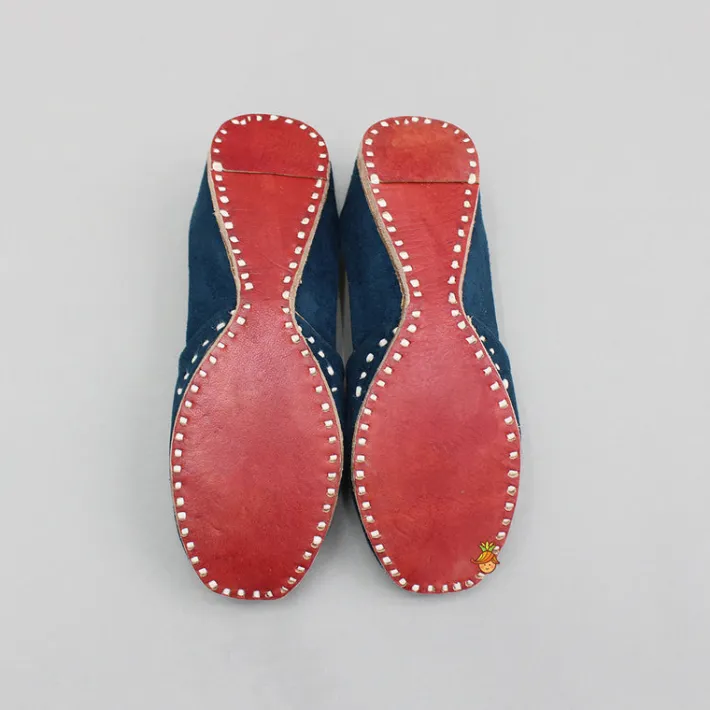 Discount Faux Mirror Work Embroidered Jutti BOY Shoes