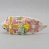 New Faux Mirror Work Off White Hair Band Hair Accessories | Hair Bands