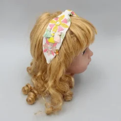 New Faux Mirror Work Off White Hair Band Hair Accessories | Hair Bands