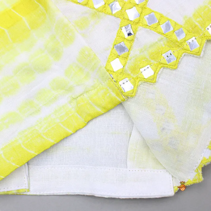 New Faux Mirror Work Top And Palazzo With Dupatta Ethnic Wear | Palazzos & Shararas