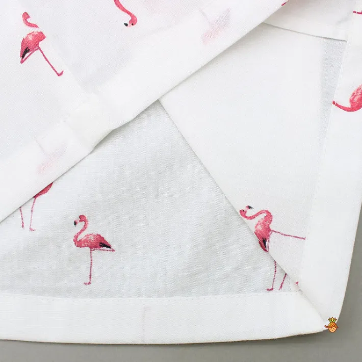 Fashion Flamingoes Printed Notch Collar Sleepwear BOY Sleep Wear | Sleepwear
