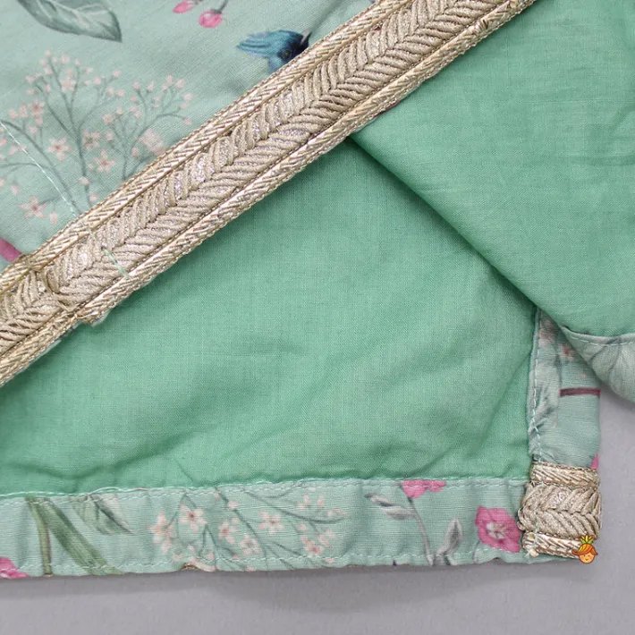New Flap Green Ethnic Kurta And Off White Pyjama BOY Indian Ethnic Wear | Ethnic Sets