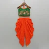 Fashion Floral Beaded Halter Neck Top And Printed Dhoti Ethnic Wear | Dhotis & Patialas