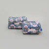 Discount Floral Block-Printed Pouch Bags - Set Of 2 Bags