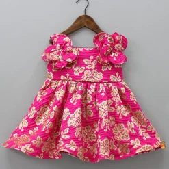 New Floral Brocade Embroidered Pink Dress Dresses & Sets | Dresses