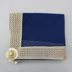 Fashion Floral Embroidered Blue Top And Lehenga With Matching Net Dupatta And Potli Bag Ethnic Wear | Lehengas & Ghagras