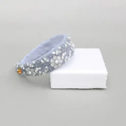Clearance Floral Embroidered Grey Hairband Hair Accessories | Hair Bands