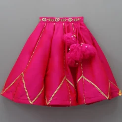 Sale Floral Embroidered Pink Top And Lehenga With Matching Net Dupatta Ethnic Wear | Lehengas & Ghagras